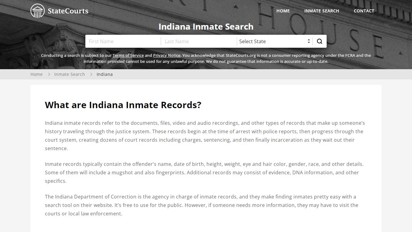 Indiana Inmate Search, Prison and Jail Information ...